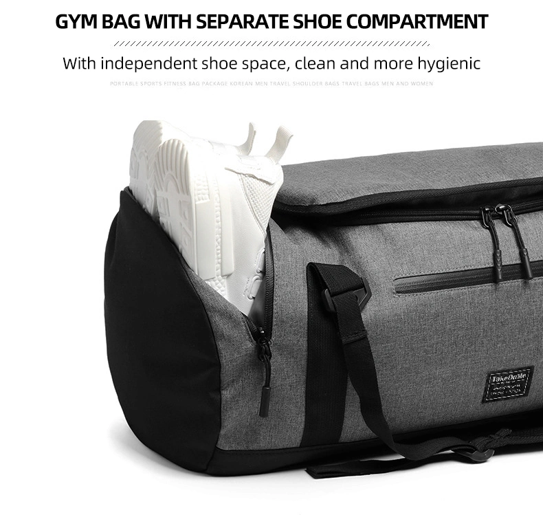 Custom Logo Men Woman Outdoor Fitness for Yoga Waterproof Nylon Tote Sport Bag Training Gym Bag