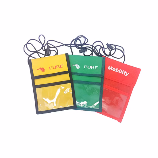 600-Denier-Polyester, individuell mit Logo bedrucktes Nylongewebe, Konferenz-Ausweishalter, Halstasche für Messen